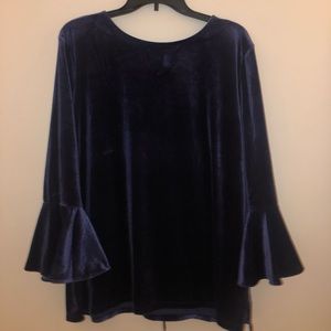 The Limited Women’s Velvet Bell Sleeve Tie Top